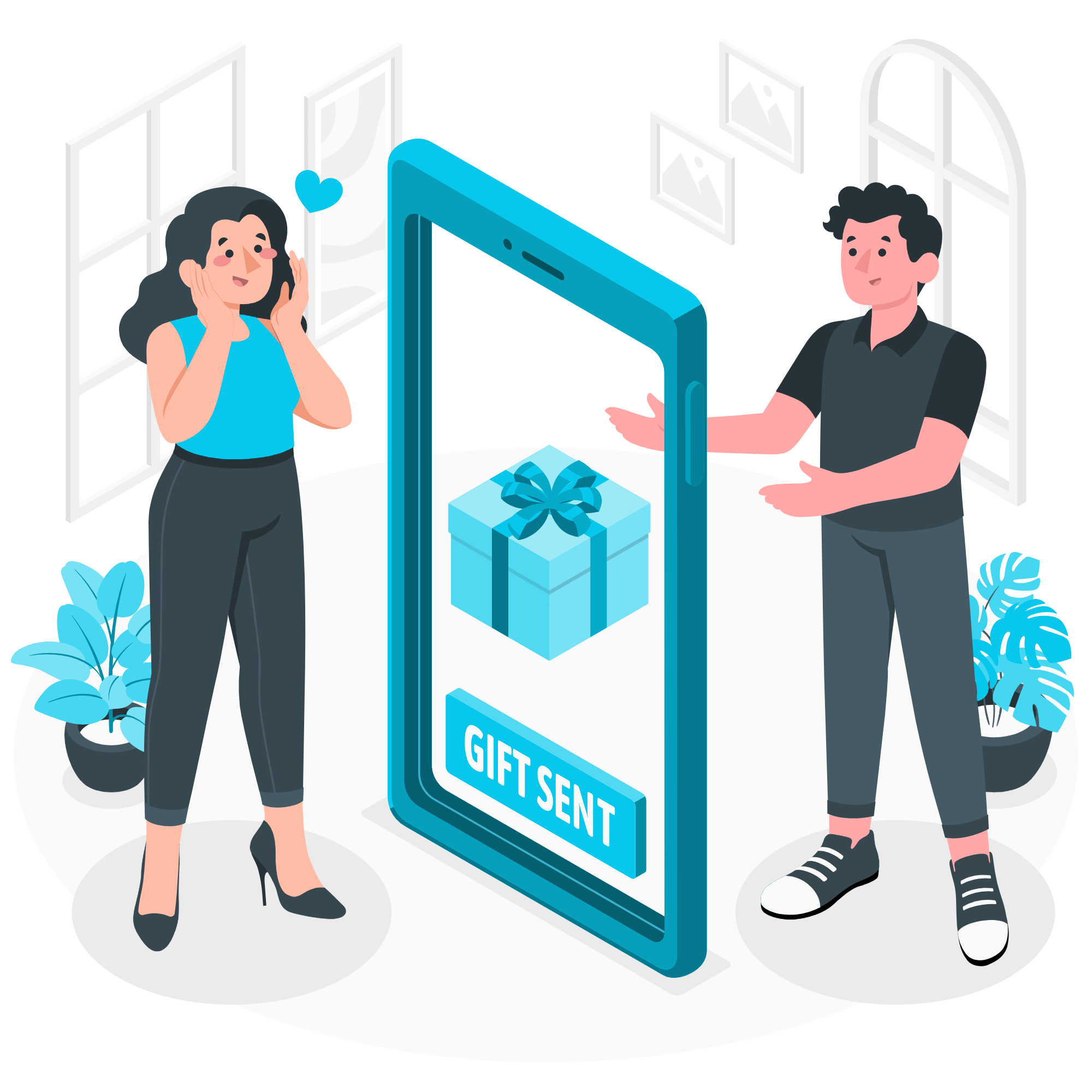 Équipe collaborant sur la sélection de cadeaux